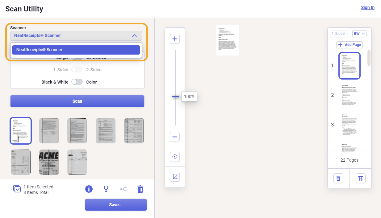 Neat Scan - bank reconciliation at The Neat Company